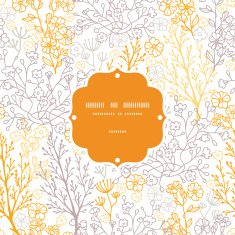 Vector magical floral frame seamless pattern background