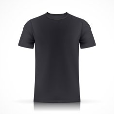 black T-shirt template N2