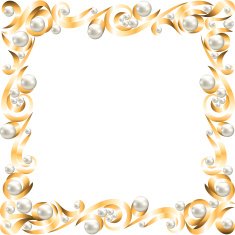 Golden jewelry frame