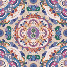Vector seamless ornamental pattern in ethnic style N4