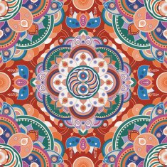 Vector seamless ornamental pattern in ethnic style N5