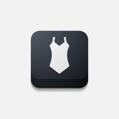 square button swimsuit N14