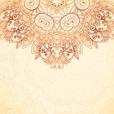 Ornate vintage background in mehndi style N2