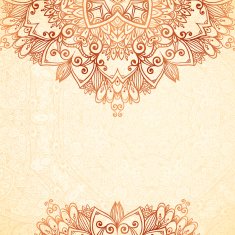 Ornate vintage background in mehndi style N3