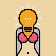 woman body illustration with creative idea N2
