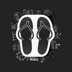 Drawing business formulas slippers N13