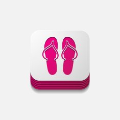 square button slippers N26
