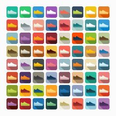 Flat design sneakers N35