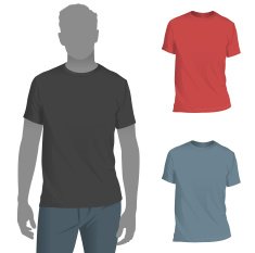 Men's Crewneck T-Shirt Mockup Template