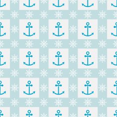 Seamless sea pattern with anchors hand wheels N5