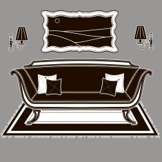 furniture icons in classic style