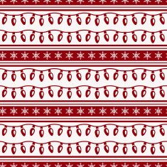 Striped christmas pattern with garlands Vector seamless background