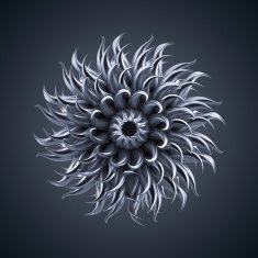 3d abstract microbiological organic shape virus macro