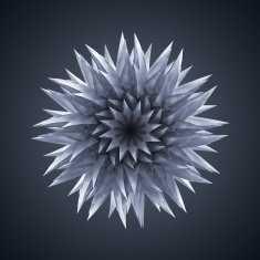 3d abstract microbiological organic shape virus macro N2