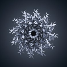 3d abstract microbiological organic shape virus macro N4