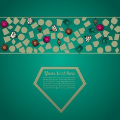 Hand Drawn Gems Background N2