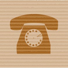 Retro telephone Flat modern web button and space for your N5