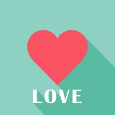 Pink abstract Valentine's heart sign