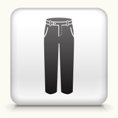Square Button with Pants interface icon