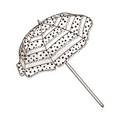 Sun umbrella isolated on white
