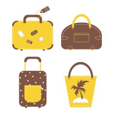 Travel luggage bags and cases collection