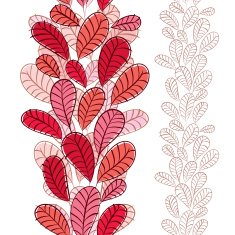 Seamless pattern with autumn leaves N6