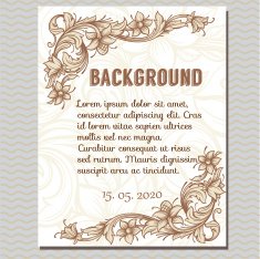 Vector vintage border frame N4