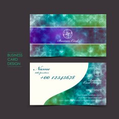 elegant sparkle vector business card set