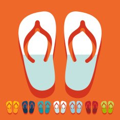 Flat design slippers N23
