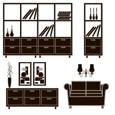 living room furniture icons 4