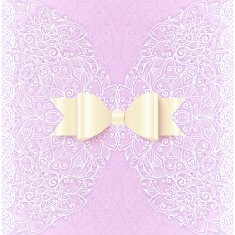 Ornate lacy wedding invitation card cover