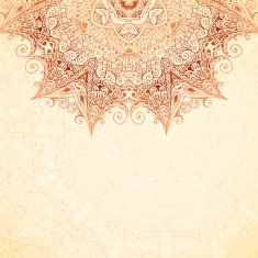 Ornate vintage background in mehndi style N6