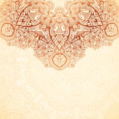 Ornate vintage background in mehndi style N7