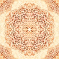 Ornate vintage seamless pattern in mehndi style N38