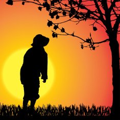 Vector silhouette of a woman N854