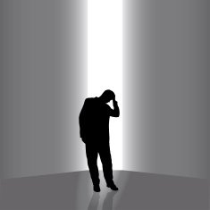 Vector silhouettes of businessman N17