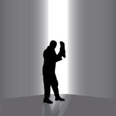 Vector silhouettes of businessman N18