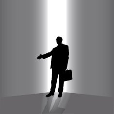 Vector silhouettes of businessman N20