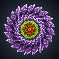 abstract 3d flower isolated object N3