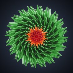 abstract 3d flower isolated object N4