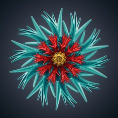abstract 3d flower isolated object N5