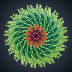 abstract 3d flower isolated object N7