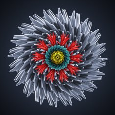 abstract 3d flower isolated object N8