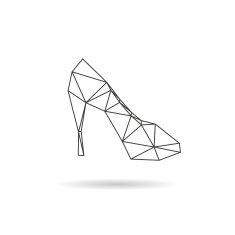 High heel shoes abstract isolated on a white backgrounds N5