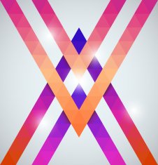 Geometric shining pattern with triangles N11