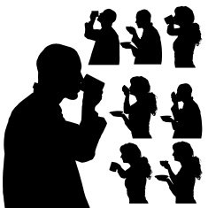 Vector Silhouette Of People N283