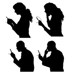Vector Silhouette Of People N285