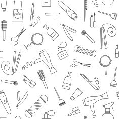 Beauty and care seamless pattern