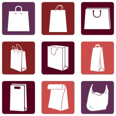Vector Set of Shopping Bags Icons