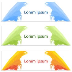Abstract colorful banner set N5